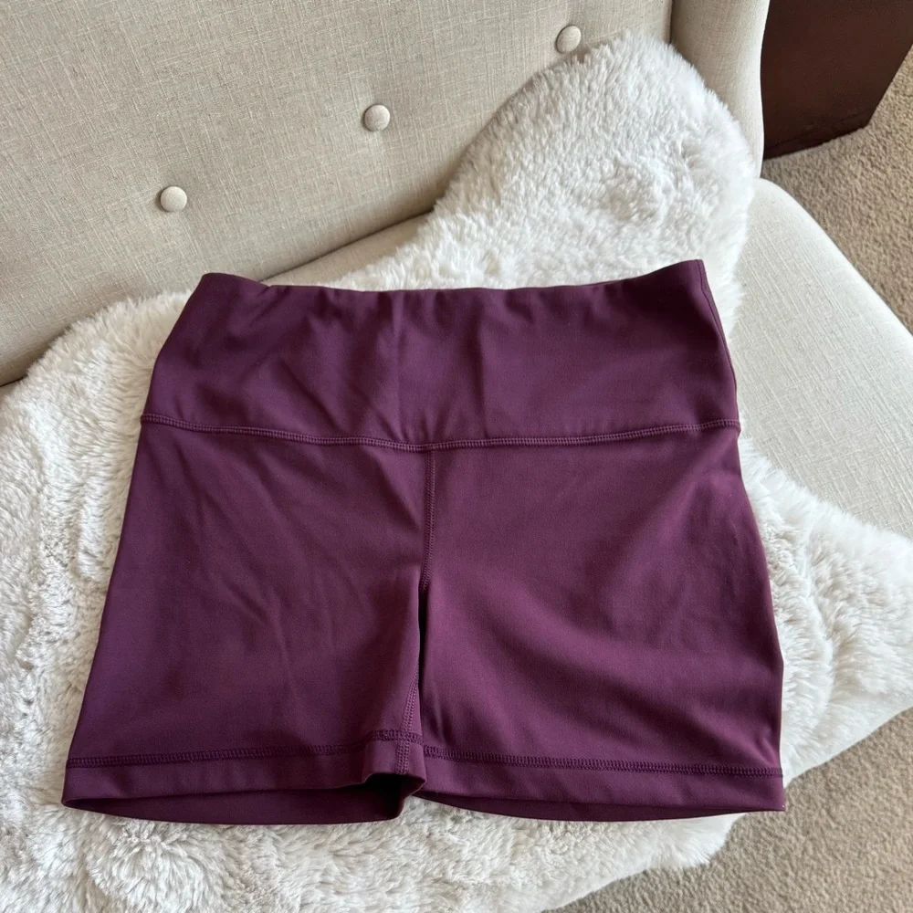2 Pair of Yogalicious Womens Black and Purple Activewear Shorts - Picture 5 of 7